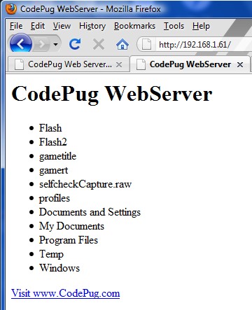 Zune Web Server Browser