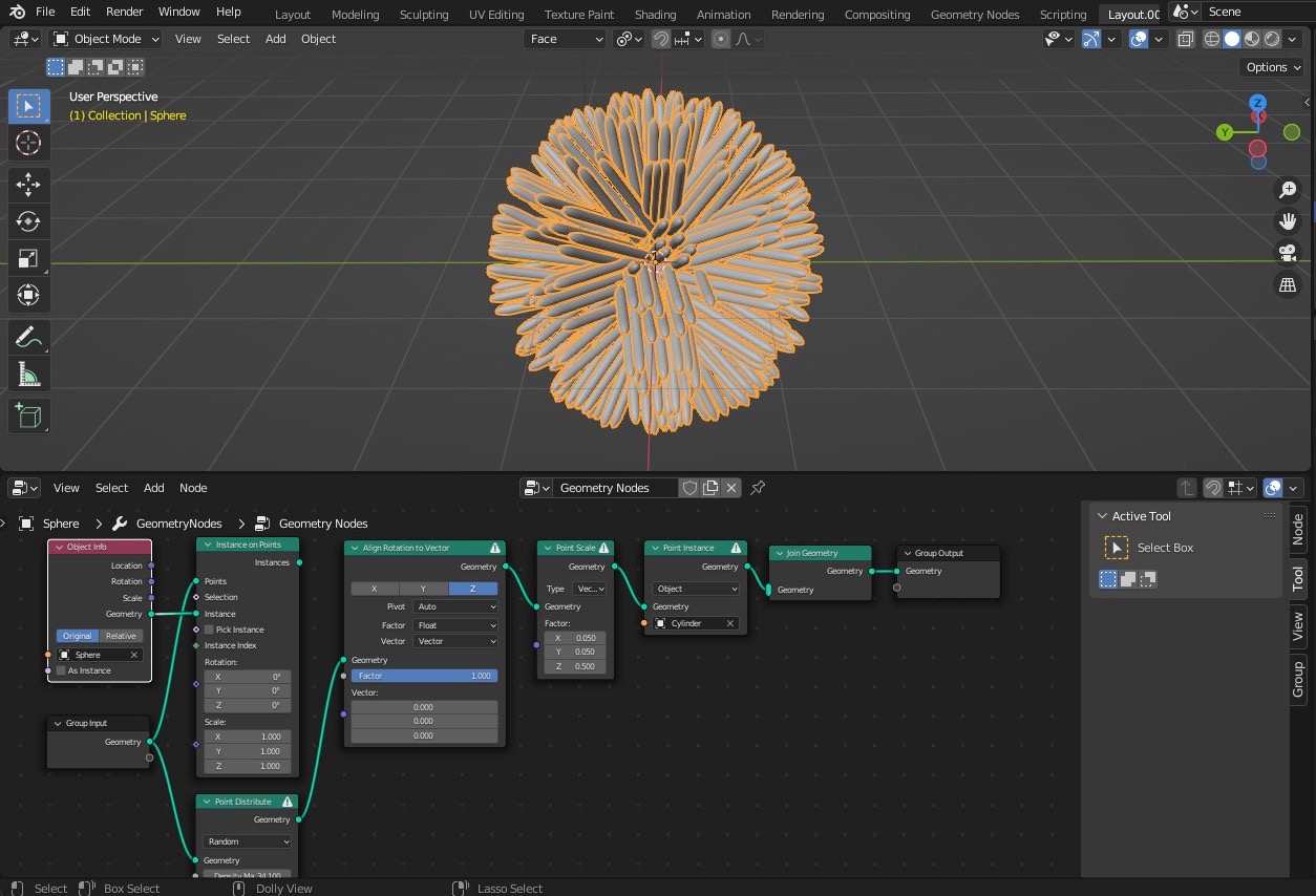 Porcupine Ball In Blender